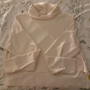 Cropped White Turtleneck